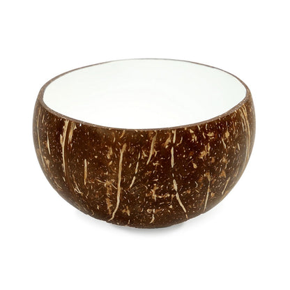 Coconut shell bowl, 13 cm - white lacquer