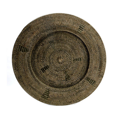 Rattan vægplade, brun, 80 cm - håndvævet statement